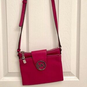 Michael Kors Fulton Crossbody Hot pink purse